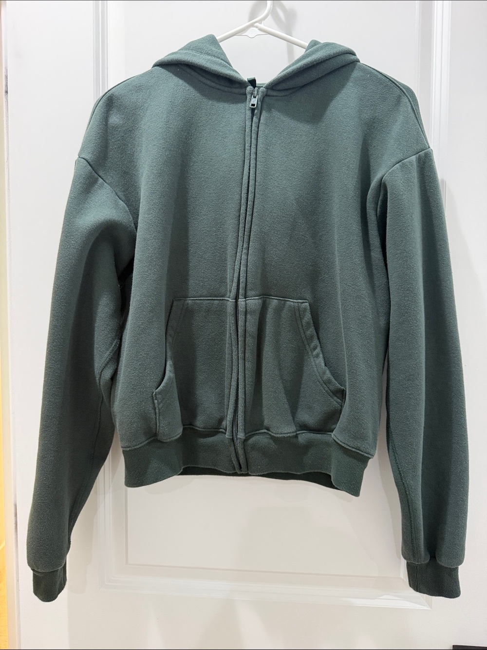 Soft Zip-Up Hoodie in green